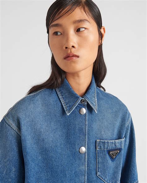 prada tshirt womens|Prada denim shirt women's.